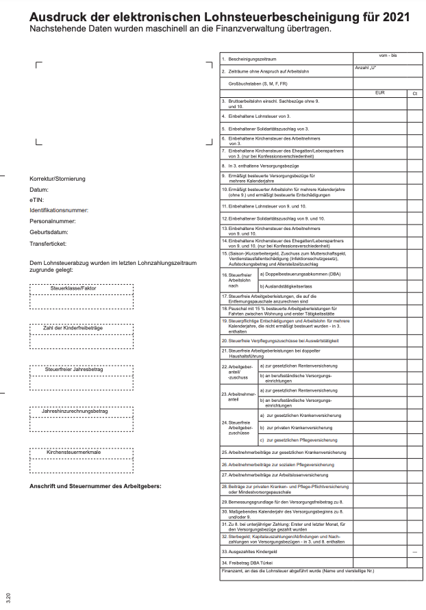 Lohnsteuerbescheinigung einfach lesen und verstehen