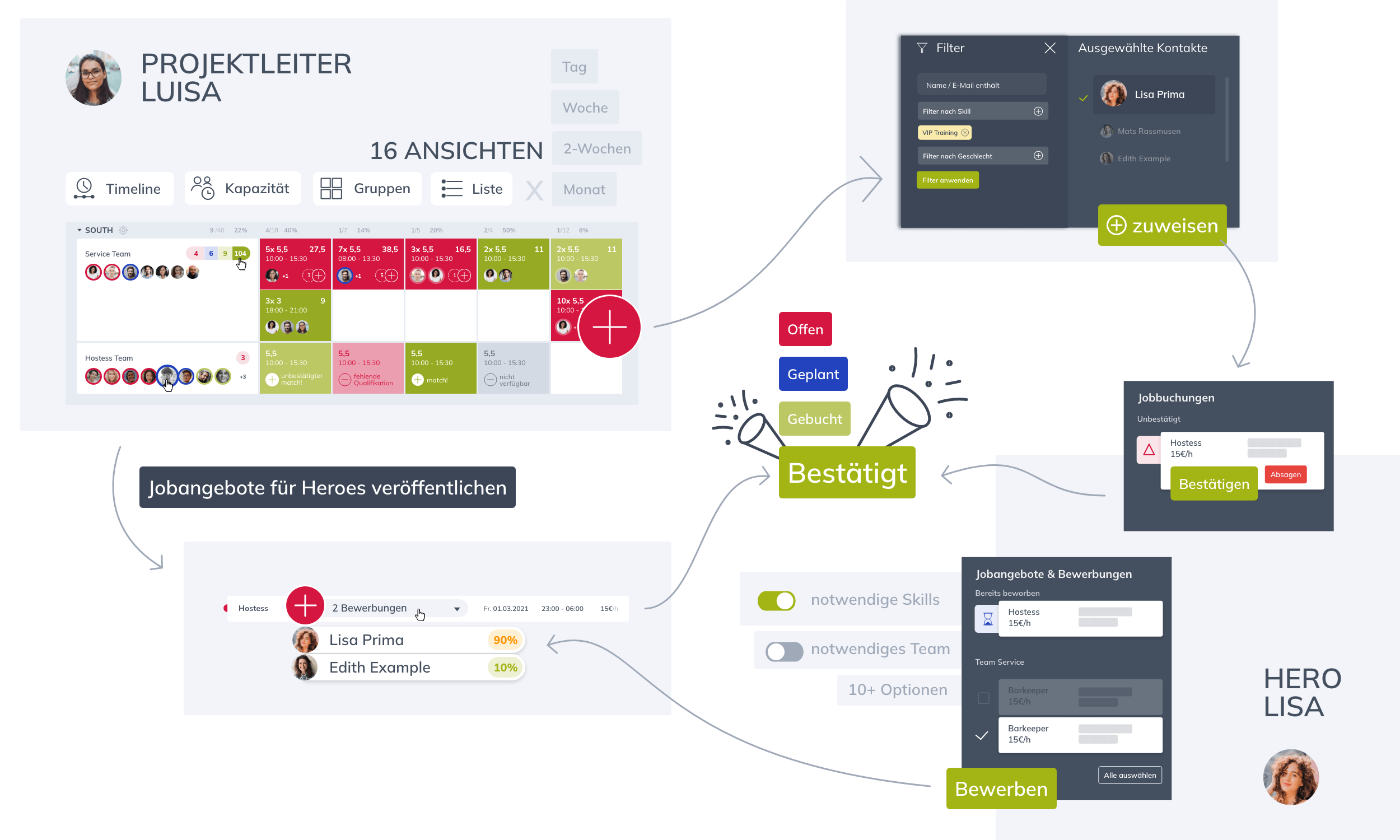 Teamhero Personaleinsatzplanung und Mitarbeiterdisposition