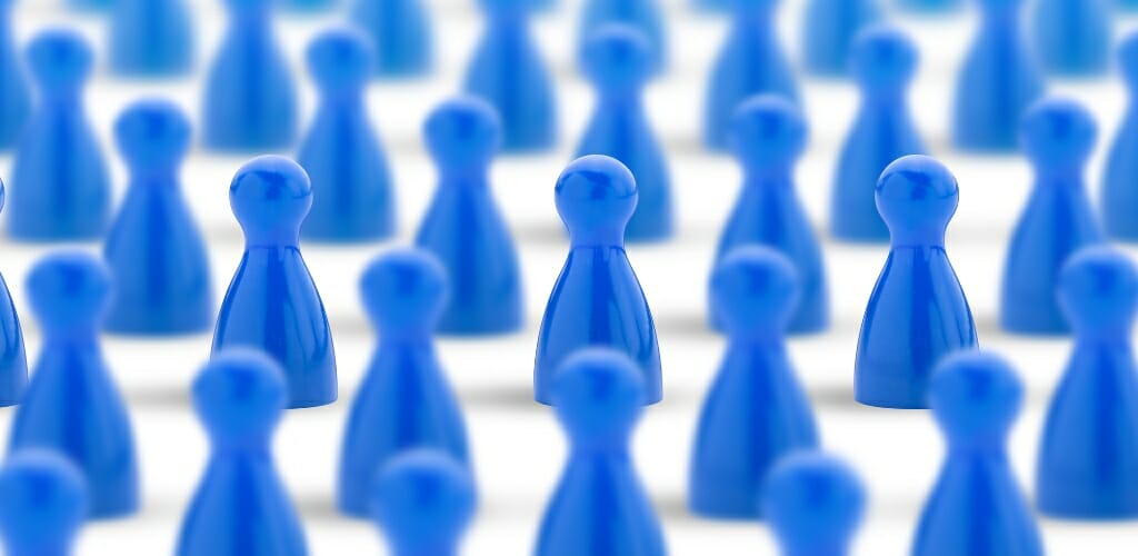 Workforce Management blaue Figuren
