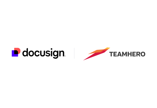 Teamhero ist offizieller Docusign-Partner: Logos von Docusign und Teamhero